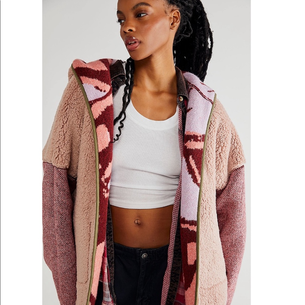 NWOT Free People Winter Chill Reversible Cardi - Picture 3 of 11